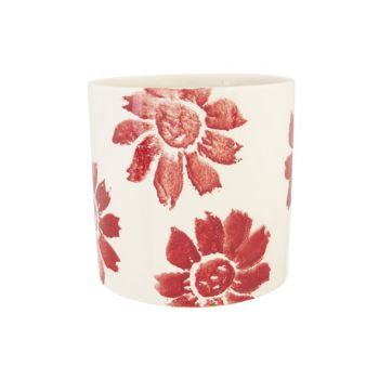 Cosy @ Home Flowerpot Flower Print Pink 15x15xh15cm