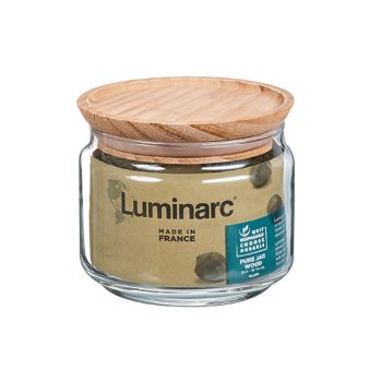 Luminarc Pure Jar Storage Pot 0,5l Lid  Wood