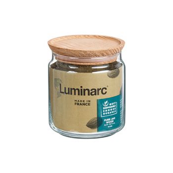 Luminarc Pure Jar  Storage Pot 0,75l Lid Wood