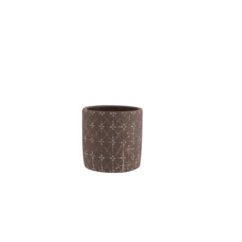 Cosy @ Home Flowerpot Relief Squares Brown 14,5x14,5