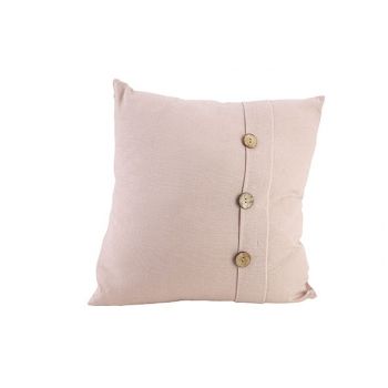 Cosy @ Home Cushion Buttons Old Pink 43x43xh10cm Pol