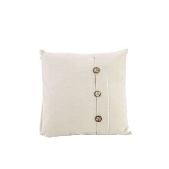 Cosy @ Home Cushion Buttons Beige 43x43xh10cm Polyes