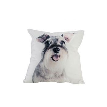 Cosy @ Home Cushion Dog Grey 40x40xh10cm Polyester