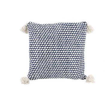 Cosy @ Home Cushion Tassel Blue 45x45xh10cm Cotton