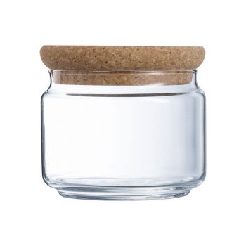 Luminarc Pure Jar Storage Pot Ol50 Lid  Cork
