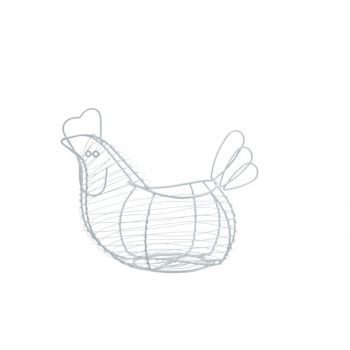 Cosy & Trendy Egg Basket Chicken Wire White 15.5x32xh