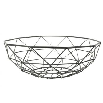 Cosy & Trendy Vidar Fruit Basket Black 27,5x27,5xh9cm