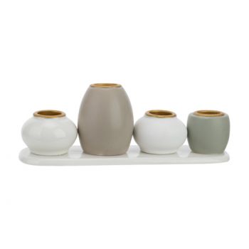Cosy @ Home Tealight Holder Set4 Multi-color 19,5x6,