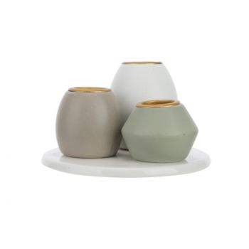 Cosy @ Home Tealight Holder Set3 Multi-color 19,5x6,