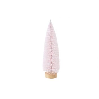 Cosy @ Home Xmas Tree Snowy Pink 8x8xh20cm Synthetic