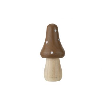 Cosy @ Home Mushroom Dots Camel 6x6xh12cm Wood
