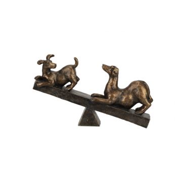Cosy @ Home Dog Balance Bronze 34x9,5xh20,5cm Resine