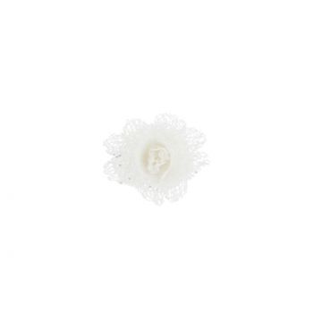 Cosy @ Home Rose Clip Glitter White 10x10xh8cm Synth