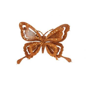 Cosy @ Home Clip Butterfly Glitter Copper 14x2xh10cm