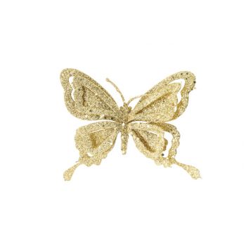 Cosy @ Home Clip Butterfly Glitter Gold 14x2xh10cm S