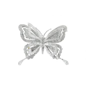 Cosy @ Home Clip Butterfly Glitter Silver 14x2xh10cm