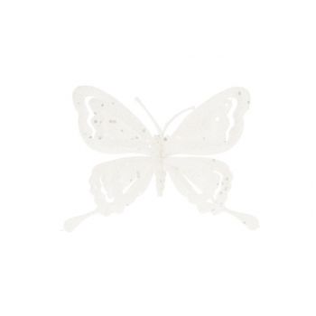Cosy @ Home Clip Butterfly Glitter White 14x2xh10cm