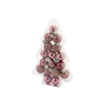 Cosy @ Home Xmas Ball Set17 Mix Pink D3cm Synthetic
