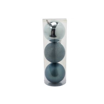 Cosy @ Home Xmas Ball Set3 Mix Ice Blue D15cm Synthe