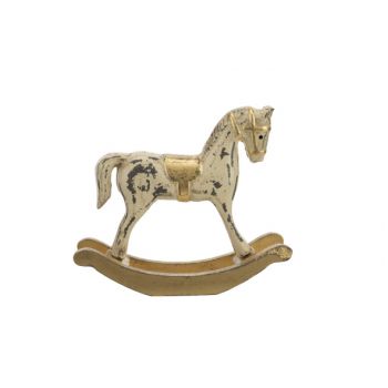 Cosy @ Home Rocking Horse Gold Cream 13,3x11xh4,6cm