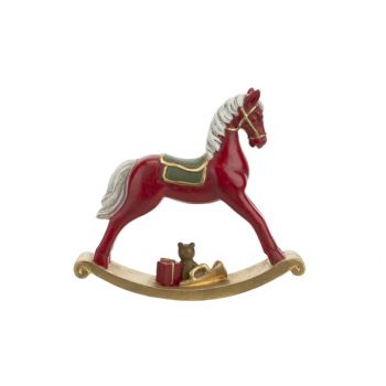 Cosy @ Home Rocking Horse Red 14,5x3xh13cm Resine