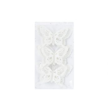 Cosy @ Home Butterfly Set3 Glitter White 14x3xh9cm S