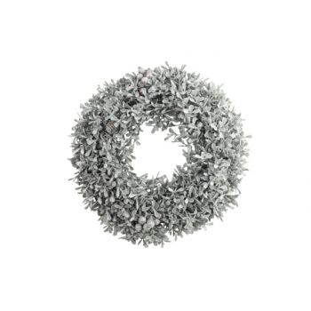 Cosy @ Home Wreath Buxus Glitter Silver 30x30xh7cm S
