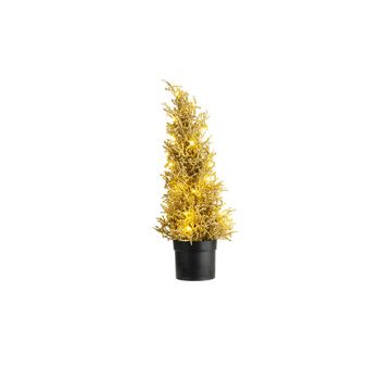 Cosy @ Home Xmas Tree 25 Led Lights Glitter Gold 15x