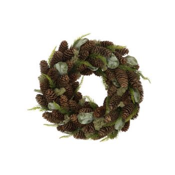 Cosy @ Home Wreath Pine Cones Green D36xh7,5cm Synth