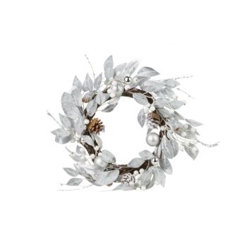 Cosy @ Home Wreath Silver Winter Silver 55x55xh55cm