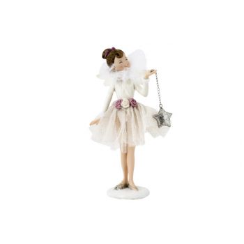 Cosy @ Home Figure Fairy Cream 7,5x4,7xh16,2cm Resin