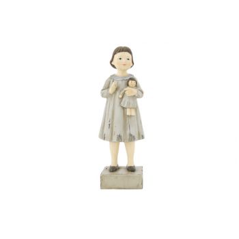 Cosy @ Home Figure Girl With Doll Cream 9,5x8,2xh28c