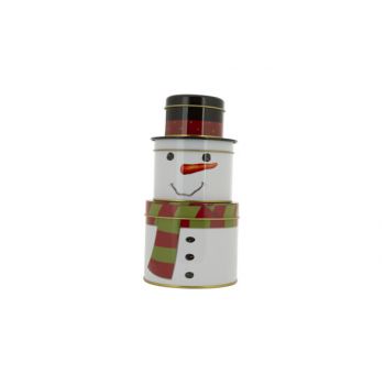 Cosy @ Home Snowman Red 10,5x10,5xh20,5cm Metal