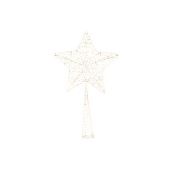 Cosy @ Home Christmas Piek Star Glitter White 12x4xh