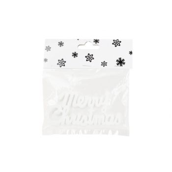 Cosy @ Home Hanger Set6 Merry Christmas White 10cm S