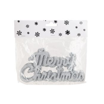 Cosy @ Home Hanger Set6 Merry Christmas Silver 20cm