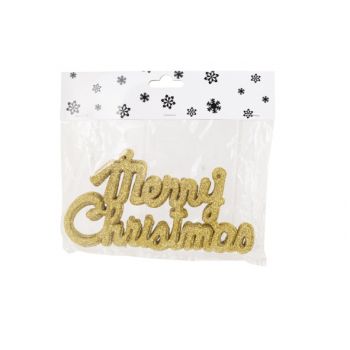 Cosy @ Home Hanger Set6 Merry Christmas Gold 20cm Sy
