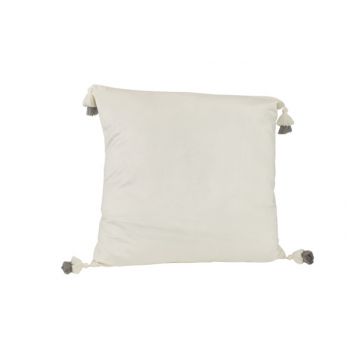 Cosy @ Home Cushion Flosh White 45x45xh10cm Polyeste