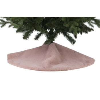 Cosy @ Home Tree Skirt Faux Rabbit Fur Pink D90cm
