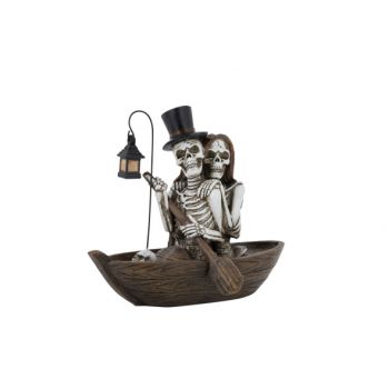 Cosy @ Home Skeleton In Boat Brown 23x12xh19cm