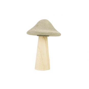 Cosy @ Home Mushroom Wood Look Stem Green 12,2x12xh1