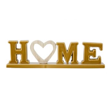 Cosy @ Home Letter Deco Home Wooden Heart Camel 30,3