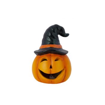 Cosy @ Home Pumpkin Witch Hat Orange 15,5x15,5xh24cm