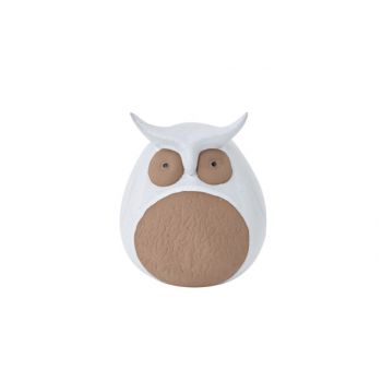 Cosy @ Home Owl Top Glazed Cream 12x11,5xh13,5cm Rou