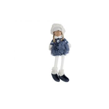 Cosy @ Home Winter Child Sophie Sitting Blue 17x12xh