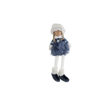Cosy @ Home Winter Child Sophie Sitting Blue 18x10xh