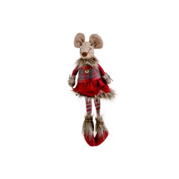 Cosy @ Home Figure Mouse Girl Burgundy 16x10xh45cm T