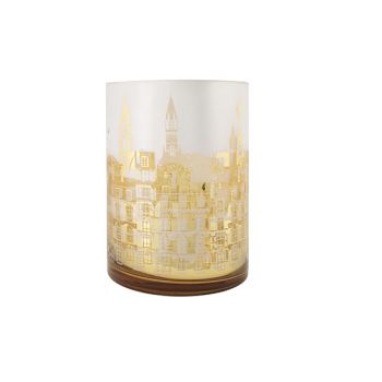 Cosy @ Home Tealight Holder Houses Gold 18x18xh24cm