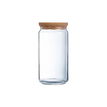 Luminarc Pure Jar Storage Pot 1,5l Lid Cork