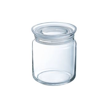 Pure Jar Storage Pot Transparent 0l75 Round